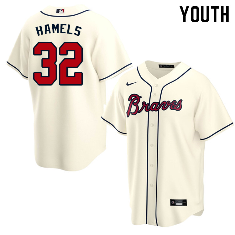 Nike Youth #32 Cole Hamels Atlanta Braves Baseball Jerseys Sale-Cream